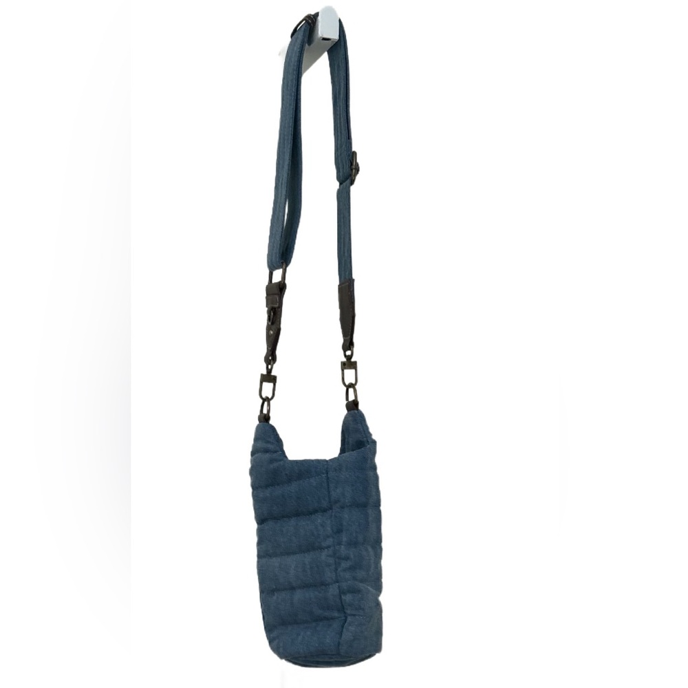 New Stylish Demin Puffer Bottle Bag Crossbody - Picture 10 of 13